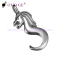 Men Jewelry Stainless Steel Horse Pendant Necklace